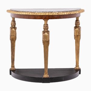 Antique Empire Style Console Table with Caryatids, 1880-CEJ-2027325