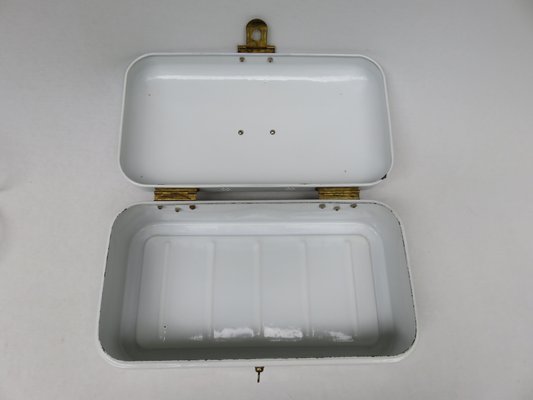 Antique Enamelled White Lunch Box from Bing-Werke-EY-838505