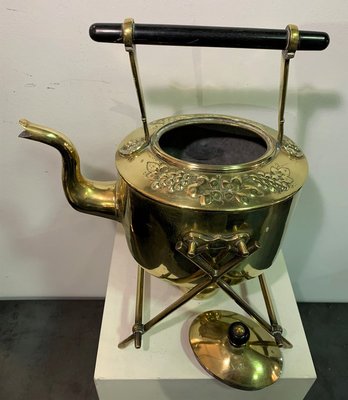 Antique English Brass Kettle-IKW-805748