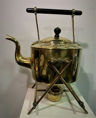 Antique English Brass Kettle-IKW-805748