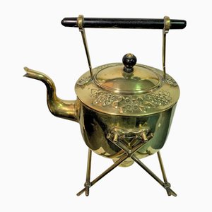 Antique English Brass Kettle-IKW-805748