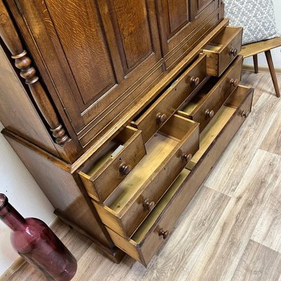 Antique English Bread Cupboard in Oak, 1850s-ALF-2033613