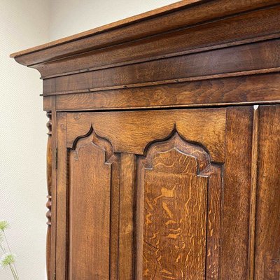 Antique English Bread Cupboard in Oak, 1850s-ALF-2033613