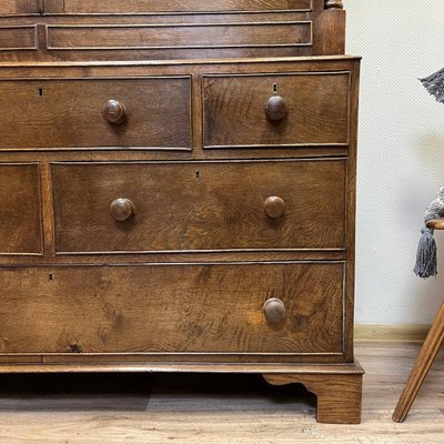 Antique English Bread Cupboard in Oak, 1850s-ALF-2033613