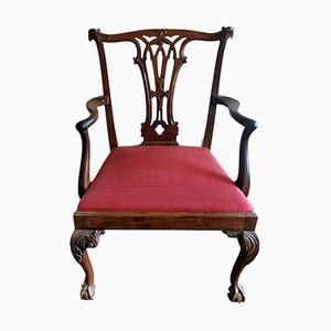 Antique English Chippendale Style Chair-QRS-1228808