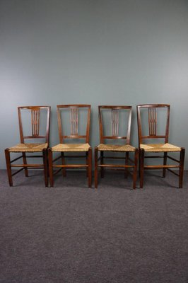 Antique English Dining Room Chairs, Set of 4-HPP-1364319