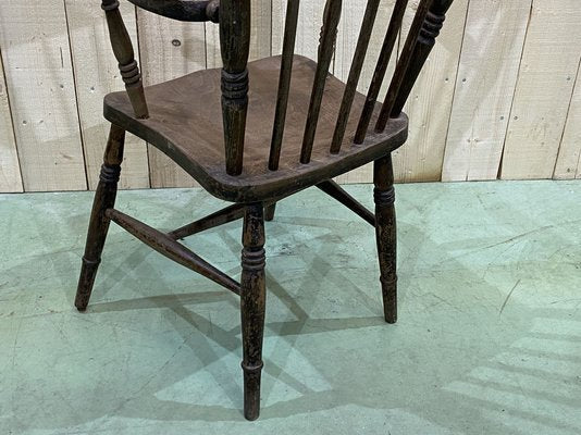 Antique English Elm Armchair, Late 19th Century-QYF-850866