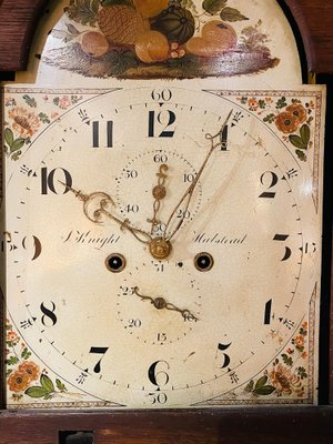 Antique English Grandfather Clock in Oak, 19th Century-FLW-1402047