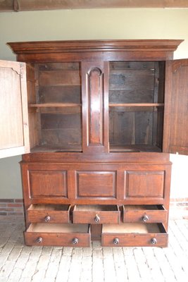 Antique English Oak Cabinet, 18th-Century-GTG-1287278