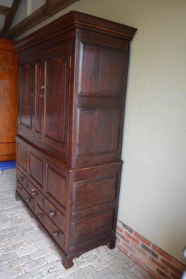 Antique English Oak Cabinet, 18th-Century-GTG-1287278