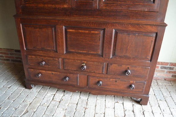 Antique English Oak Cabinet, 18th-Century-GTG-1287278