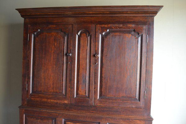 Antique English Oak Cabinet, 18th-Century-GTG-1287278