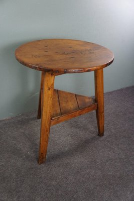 Antique English Pinewood Cricket Table-HPP-1783883