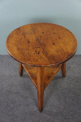 Antique English Pinewood Cricket Table-HPP-1783883