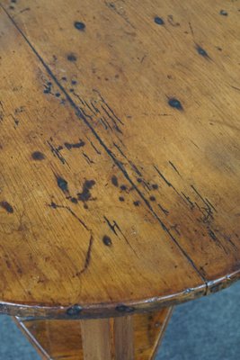 Antique English Pinewood Cricket Table-HPP-1783883