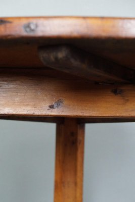 Antique English Pinewood Cricket Table-HPP-1783883