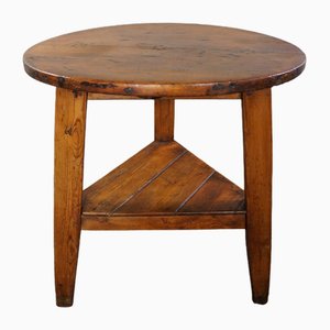 Antique English Pinewood Cricket Table-HPP-1783883