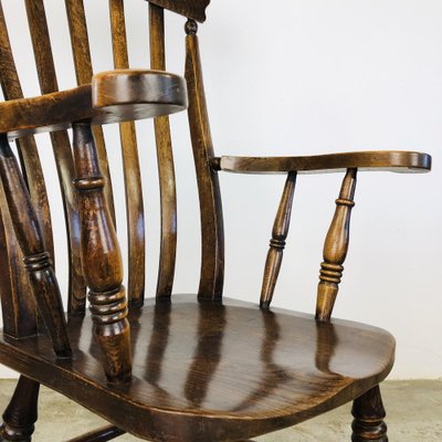 Antique English Windsor Chair with High Back-LCQ-1277355