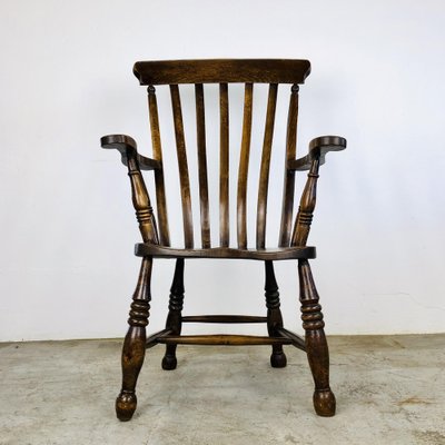 Antique English Windsor Chair with High Back-LCQ-1277355