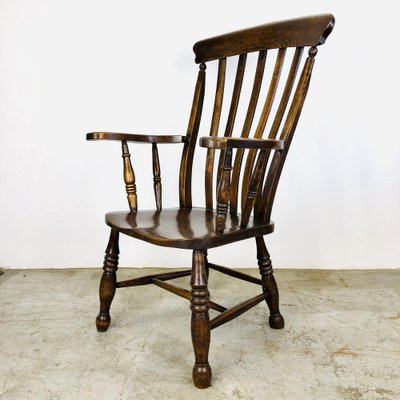 Antique English Windsor Chair with High Back-LCQ-1277355