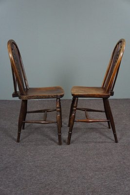 Antique English Windsor Dining Room Chairs, 18th Century, Set of 4-HPP-1706153