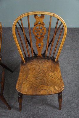 Antique English Windsor Dining Room Chairs, 18th Century, Set of 4-HPP-1706153