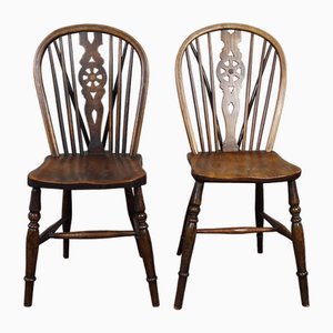 Antique English Windsor Dining Room Chairs, 18th Century, Set of 4-HPP-1706153