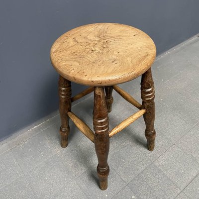 Antique English Windsor Pub Stool-NPL-1817019