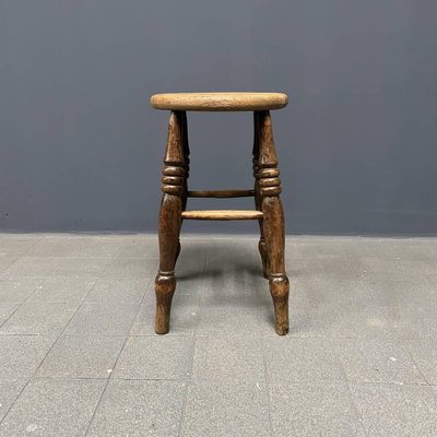 Antique English Windsor Pub Stool-NPL-1817019