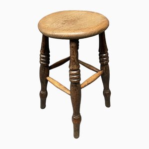 Antique English Windsor Pub Stool-NPL-1817025