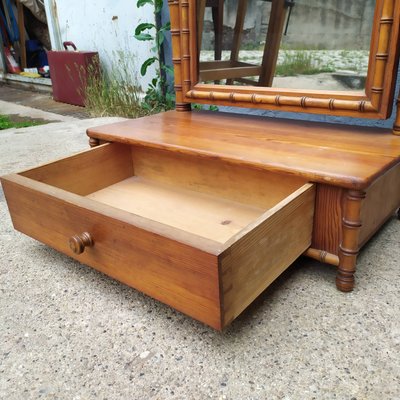 Antique Faux Bamboo Dressing Table-EAD-675693