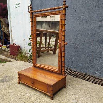 Antique Faux Bamboo Dressing Table-EAD-675693