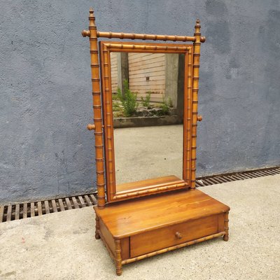 Antique Faux Bamboo Dressing Table-EAD-675693