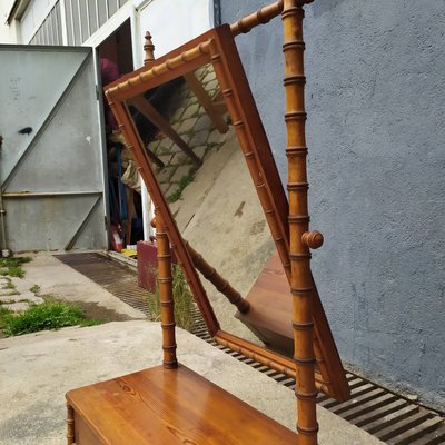 Antique Faux Bamboo Dressing Table-EAD-675693