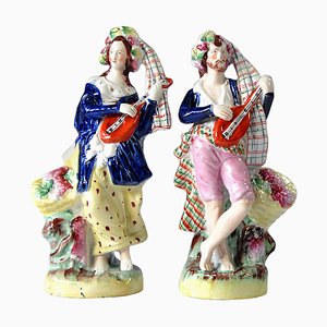 Antique Figurines from Staffordshire, Set of 2-GIW-731325