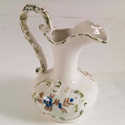 Antique Floral Hand-Decorated Ceramic Jug-NJV-847902