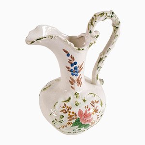 Antique Floral Hand-Decorated Ceramic Jug-NJV-847902