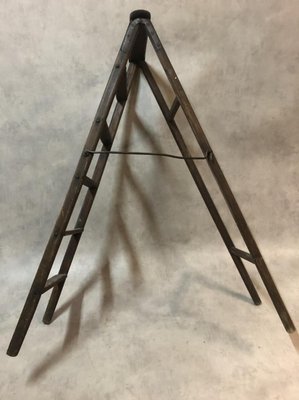 Antique Folding Library Ladder-SDV-697616