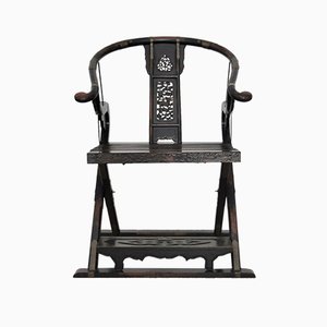 Antique Folding Lounge Chair-KNM-553666