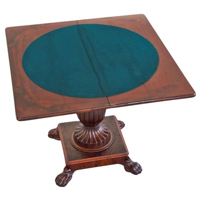 Antique Folding Pedestal Card Table, 19th Century-LPQ-1769418