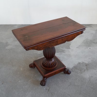 Antique Folding Pedestal Card Table, 19th Century-LPQ-1769418