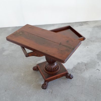 Antique Folding Pedestal Card Table, 19th Century-LPQ-1769418