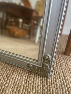 Antique Frame Mirror in Grey Wood-MFM-2027127