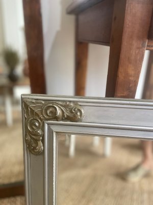 Antique Frame Mirror in Grey Wood-MFM-2027127