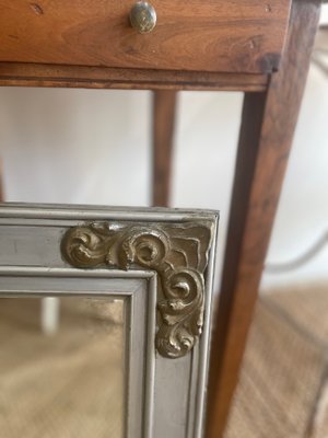 Antique Frame Mirror in Grey Wood-MFM-2027127