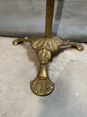 Antique Freestanding Brass Coat Rack with Horse Cast Hangers-NSG-2034375