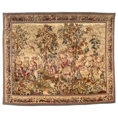 Antique French Aubusson Tapestry-YMM-1156855