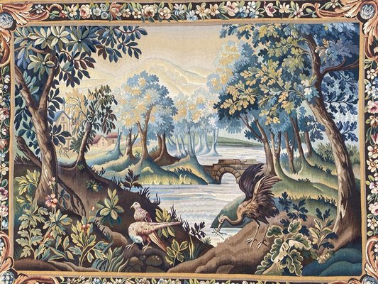 Antique French Aubusson Tapestry-YMM-1195080