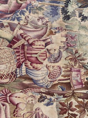 Antique French Aubusson Tapestry-YMM-1156855