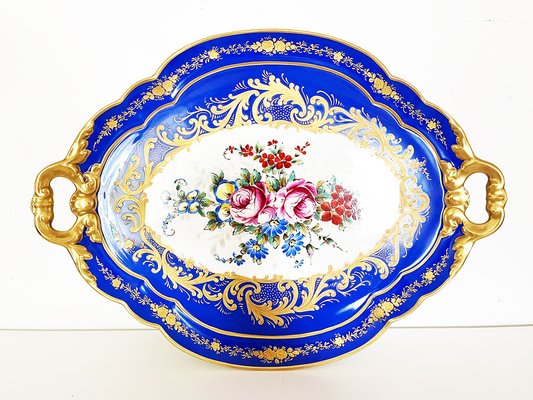 Antique French Blue Limoges Tray, 1890s-OLY-1727705